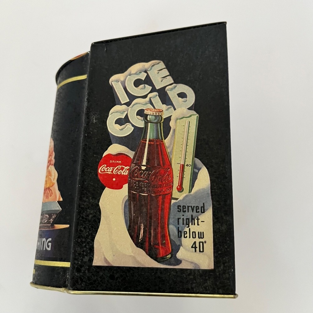 Vintage Coca-Cola Collectible Tin Can With Lid Fountain Service. Top Condition. - Picture 3 of 8